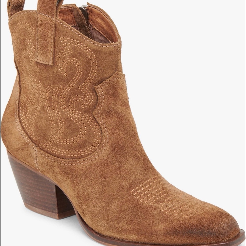Dolce Vita Tan Suede Ankle Booties